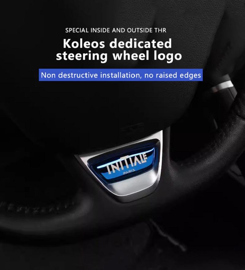 Car Steering Wheel Emblem Sticker Accessories For Renault RS GT Clio T Megane PARLS PREMIERE Captur Trafic Twingo Scenic 2 Kadjar