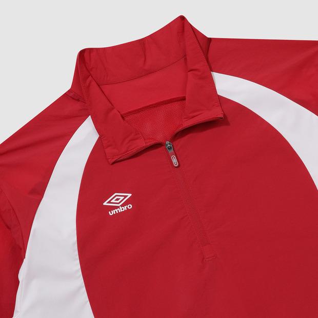 Umbro Double-Cut Short Sleeve Stand Neck Anorak Red (Uq221Swt54) (B Type)