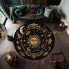 Schwarzer Himmlischer Sonne Mond Auge Teppich Okkulte Astrologie Runder Teppich Kreis Matte Gothic Witchcore Dekoration Für Kosmische Wohnungsstimmung