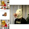 Pferdekopfmaske Halloween Cosplay Kostümzubehör für Erwachsene Gruselig und Realistisch