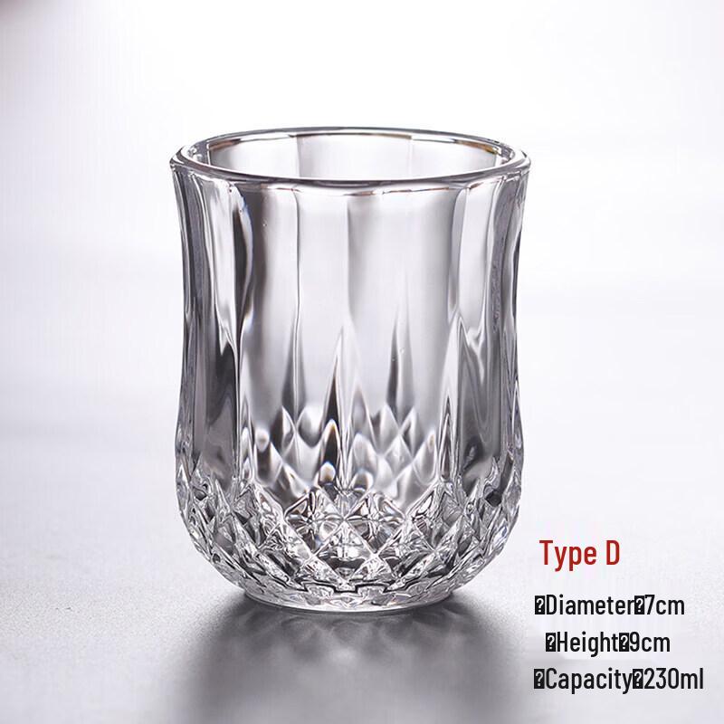 ZISIZ Octagonal Tempered Glass Cup