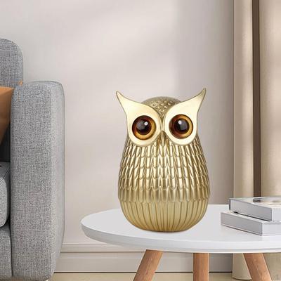 Resin Bird Statue Miniature Owl Figurine Decoration Home Decor Sculpture Figure for Fairy Garden