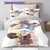Cartoon Pattern Bedding Quilt Set Quilt Cover Pillowcase Home Decoration Birthday Gift (1 * Duvet Cover + 2 * Pillowcase, Without Core)