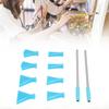 2Pcs Stainless Steel Straw 8Pcs Blow Nozzles Set Multifunctional Acrylic Pouring Paint Supplies