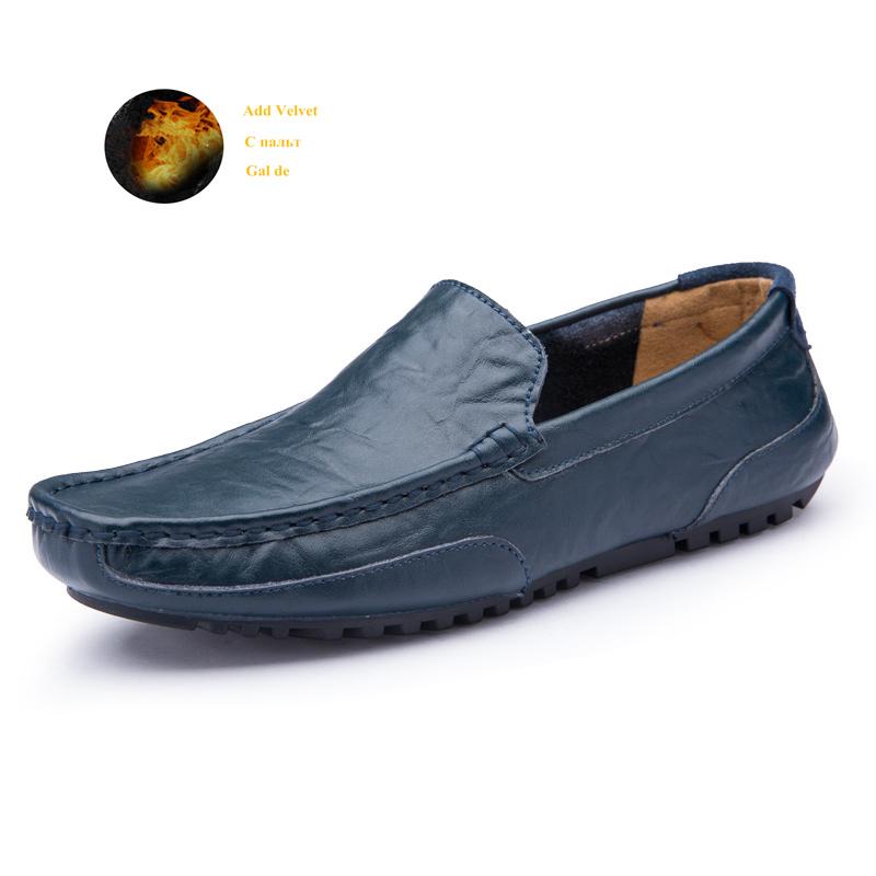 Autumn Winter Hotest Salest Calssic Brown Men'S Casual Shoes Loafers Comfortable Leather Driving Shoes For Men Soft Flats Shoes Male