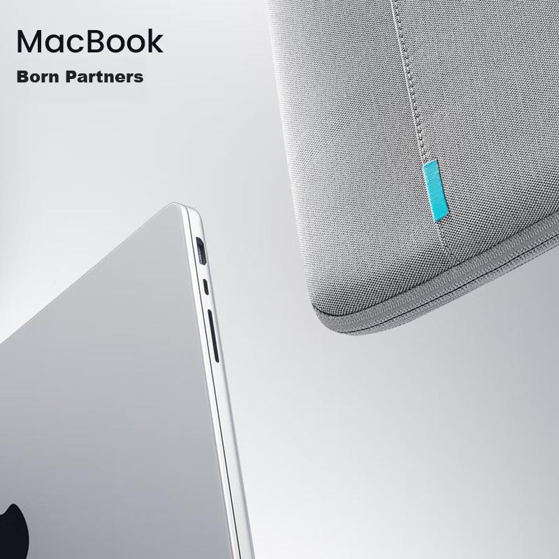Tomtoc Laptop Sleeve, 13-Inch, Thin And Simple Design, Light Gray