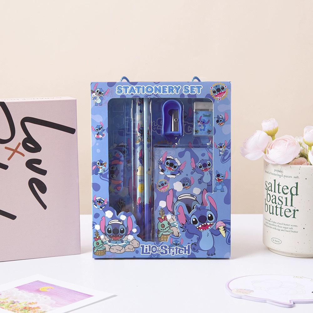 Disney Stationery Gift Set 6-Piece Creative Writing Set with Pencil, Ruler and Notebook | Holiday Party Favors and Gift Options