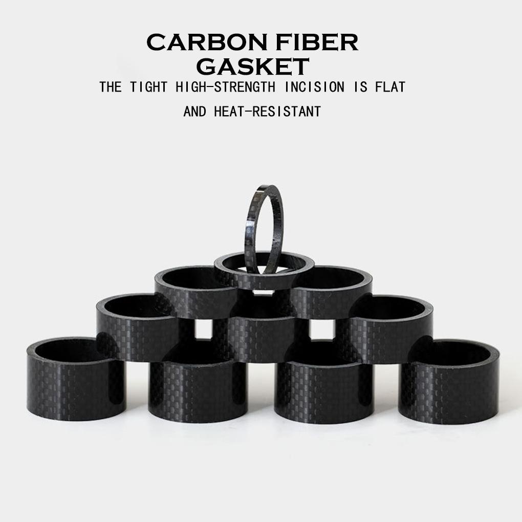 4 Pieces Headset Spacer Bike Frame Parts Cycling Fitting Carbon Fiber Washer Ring Modified Component Stem Gasket Rings