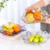 Sunflowers Pattern Glass Serving Tray With Multiple Color Great For Displaying Snacks Fruits And Dessert At Gatherings