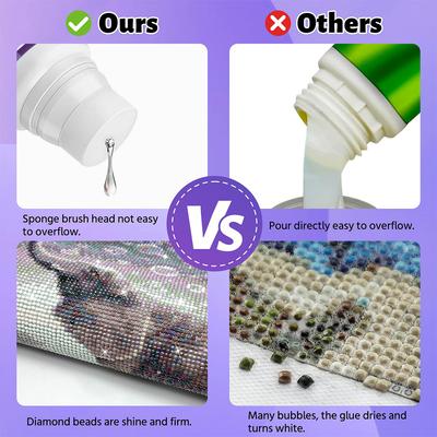 Diamond Painting Sealer DIY Diamond Painting Conserver Glue Diamond Art Sealer Puzzle Glue for Shine Effect DIY Painting Crafts