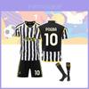 2324 Juventus Heimtrikot Set Mit Socken 10 Polyesterfaser Stoff Kinder- und Erwachsenengrößen
