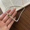 Luxurious Crystal Cold Brew Sweet Girl Pearl Necklace Versatile Fairy-Like Adjustable Collarbone Chain