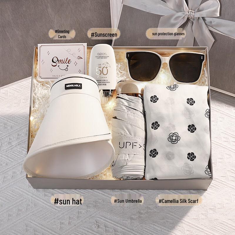 Aiqiyi A1 Summer Essentials Gift Set Umbrella, Scarf, Sunglasses, Sun Hat