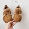 Girls Cotton Shoes 2025 Winter New Maillard Color Velvet Birkenstocks Boys Warm Two Cotton Shoes Fluffy Shoes