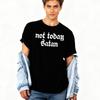 Nicht heute Satan Shirt Grafik Christlicher Glaube T-Shirt Tops Lustiges Spirituelles Zitat Ästhetischer Grunge Stil Geschenk Gotisch Herren Damen T-Shirt