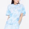 MLB Tie-Dye Logo Printed Embroidered Dopamine Round Neck Nautical Short Sleeve T-Shirt Unisex T-Shirts Blue 3ATS40023-07BLS