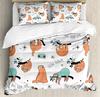 Sloth Bedding Set For Bedroom Bed Home Cartoon Mammal on Tropical Jungle with Green Banana Duvet Cover Quilt Cover Pillowcase