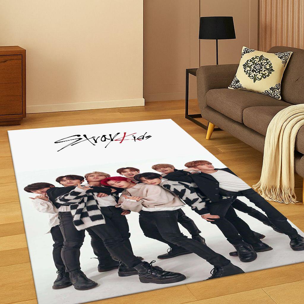 Kpop Star S-Stray Kids Hyunjin Carpet Rug for Bedroom Living Room Sofa Home Doormat Home Decor,Area Rug Non-slip Floor Mat Gift