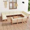 Day and Night - Day and Night Garden Furniture Set 14 Pieces Honey Brown Pine Wood Cushions