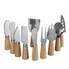 Auf Lager Gummiholzgriff Standfestes Edelstahl Käse- und Buttermesser-Set