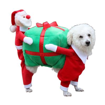 Disfraz divertido de Papá Noel para perro o gato, ropa elegante para cachorro, chaqueta, abrigo, disfraz navideño para mascotas