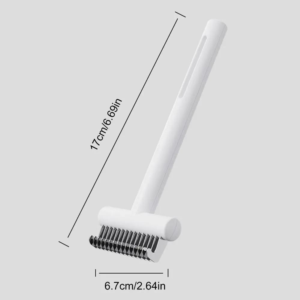 Stainless Steel Dog Detangling Comb Double-sided Tooth Pitch T-type Shedding Cat Brush Portable Deshedding Grooming Tool