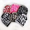 Letter Knitted Hat Elastic Hip Hop Cap Fashion Beanies Cap  Outdoor