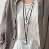Fashionable PU Leather Necklace Versatile PU Leather Necklace With An Elegant Fortune Rings Designs for Women