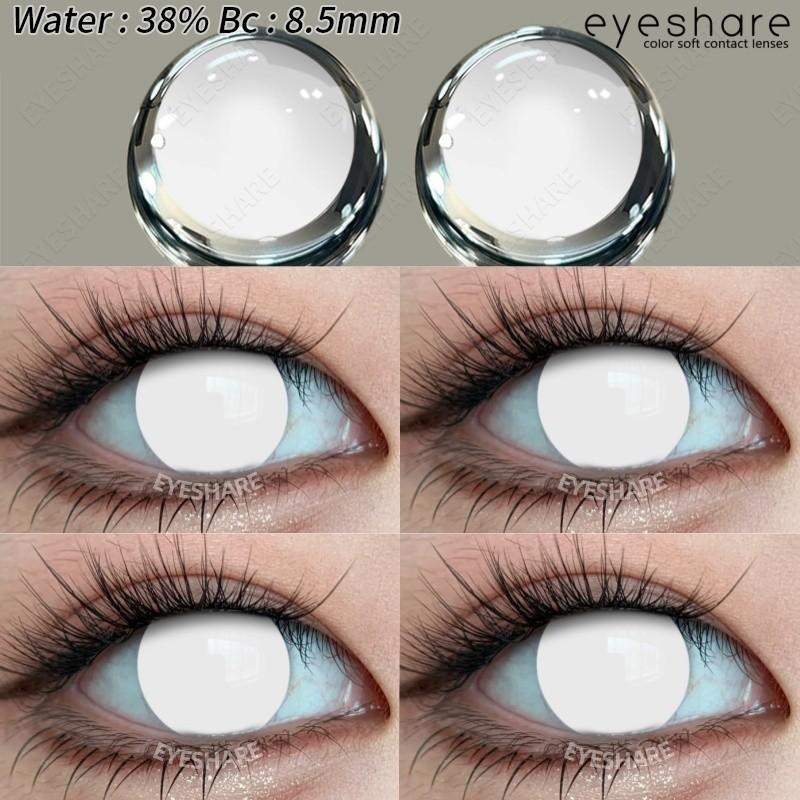 

EYESHARE 1 пара Хэллоуин Косплей Контактные линзы Черные Белые Сумасшедшие Хэллоуин Макияж глаз Контактные линзы Аниме Softlens