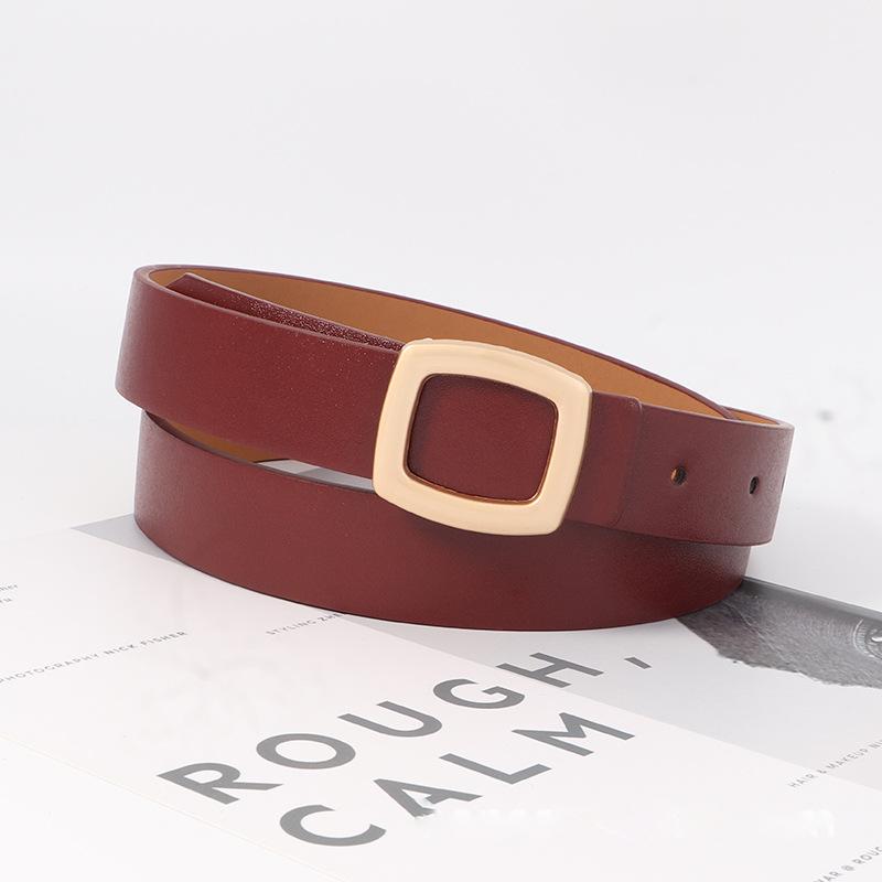 

Waist Belt Small Student Pants Buckle Simple Versatile Fashionable Women бордовий