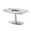 Nachtisch-Serviertablett mit Füßen 304 Edelstahl Ovales Display-Serviertablett mit Füßen für Eis Salat Obst