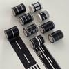 Reusable Cartoon Road Track Stickers Black Road Tape For Party Racing Decor Pre-Pasted Glitter Finish Auto-Themed Stikers