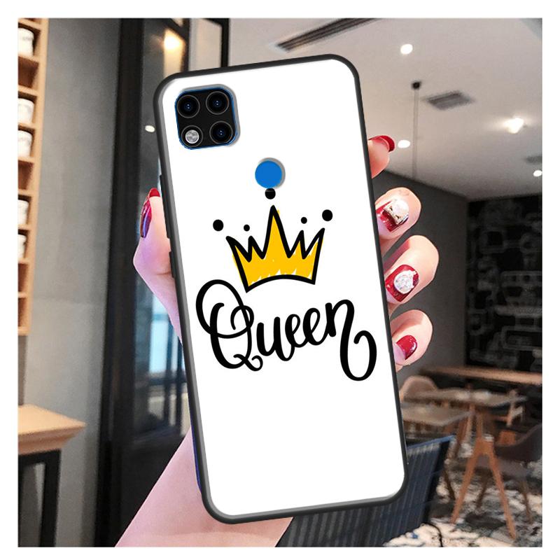 Niedliche König Königin Krone Weiche Hülle Für Xiaomi Redmi Note 11 Pro Note 10 Pro Note 9 Pro 10S 9S 8T 9A 9C 9T Hülle