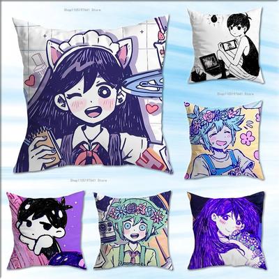 Poszewka na poduszkę O-Omori Sunny i Mewos urocza kreskówka anime akcesoria Dekoracyjna poszewka na poduszkę do sypialni sofy Miękka poszewka na poduszkę