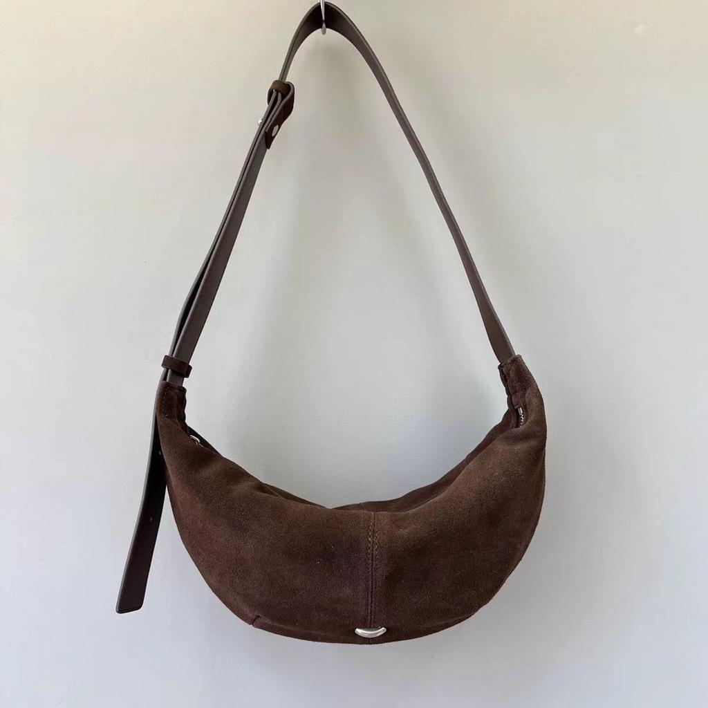 Nowa torebka croissant, niszowa torebka pierożek z matowej skóry, torebka pod pachę, torebka siodłowa, listonoszka na jedno ramię, dla kobiet