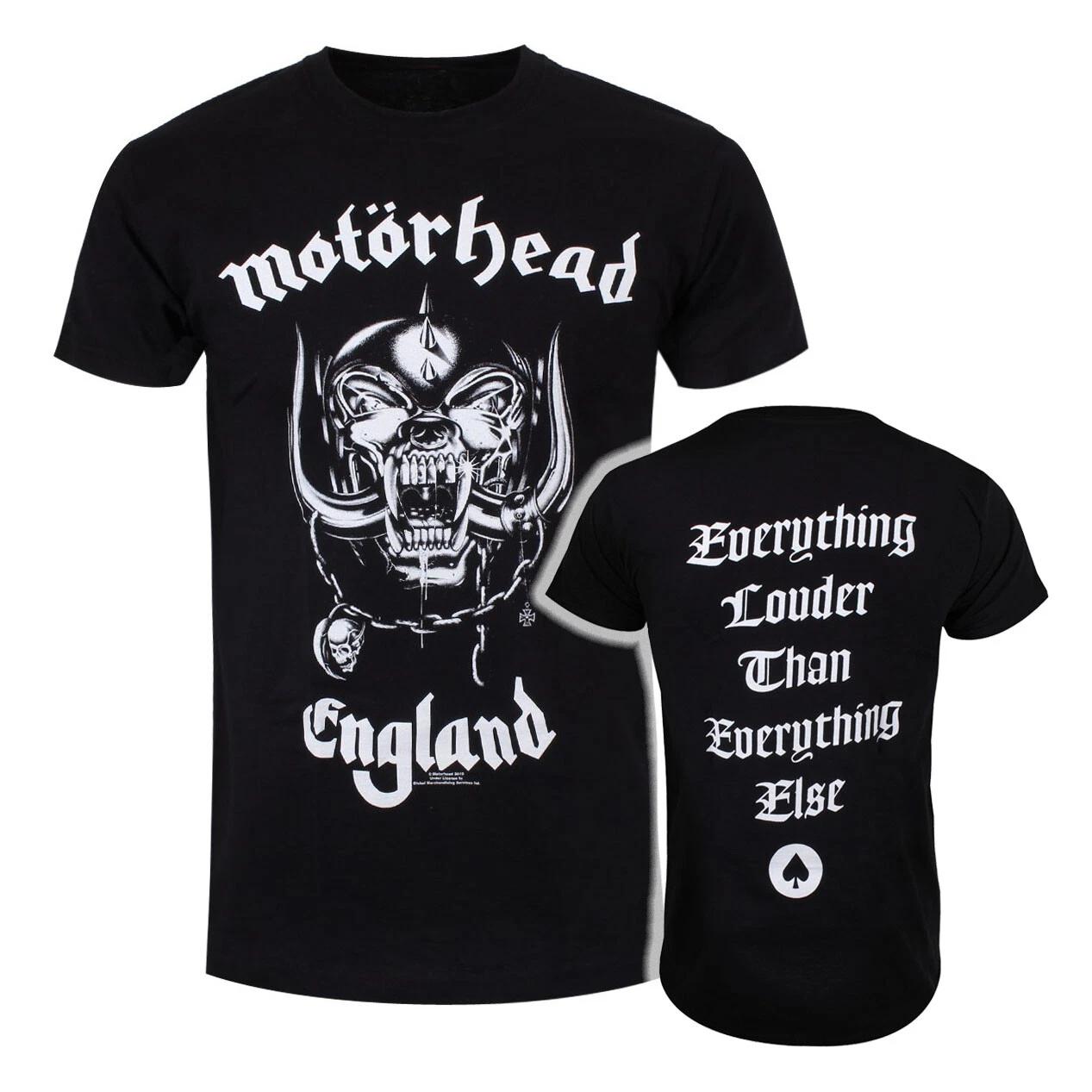 Футболка Motorhead Англия Всё громче Рок-группа Официальная Чёрная Новая 2XL