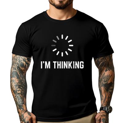 Im Thinking for Geeks Nerds Programmers Funny Anime T Shirts Halloween Letter
