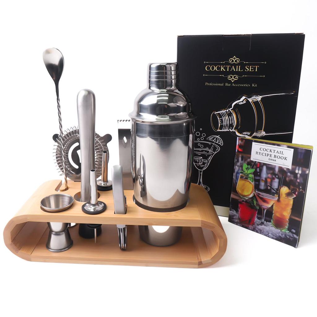 Stainless Steel Cocktail Shaker Set with Bar Tools