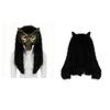 Maschera da Lupo Pelliccia Sintetica Vikinga Volpi Maschera Copricapo Animale Peloso Costumi Cosplay da Lupo per Festa in Costume