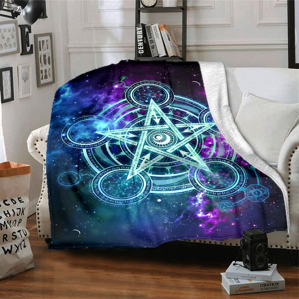 1PC Cosmic Symbols Blanket, Throw For Sofa, Bed, Travel, Printing Blanket With Soft And Warm Fabric yy250918184
