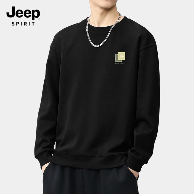 JEEP SPIRIT Men's 2025 Loose Fit Round Neck Sweatshirt