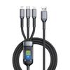 100W Schnellladekabel 3-in-1 USB-Kabel für Apple & Typ-C Autoladegeräte