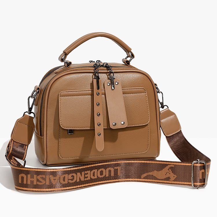 

New women s texture small square bag retro messenger bag 22*10*18cm коричневый