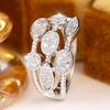 Gorgeous Silver Color Multi Oval Zircon Ring for Women Daily Wear and Banquet