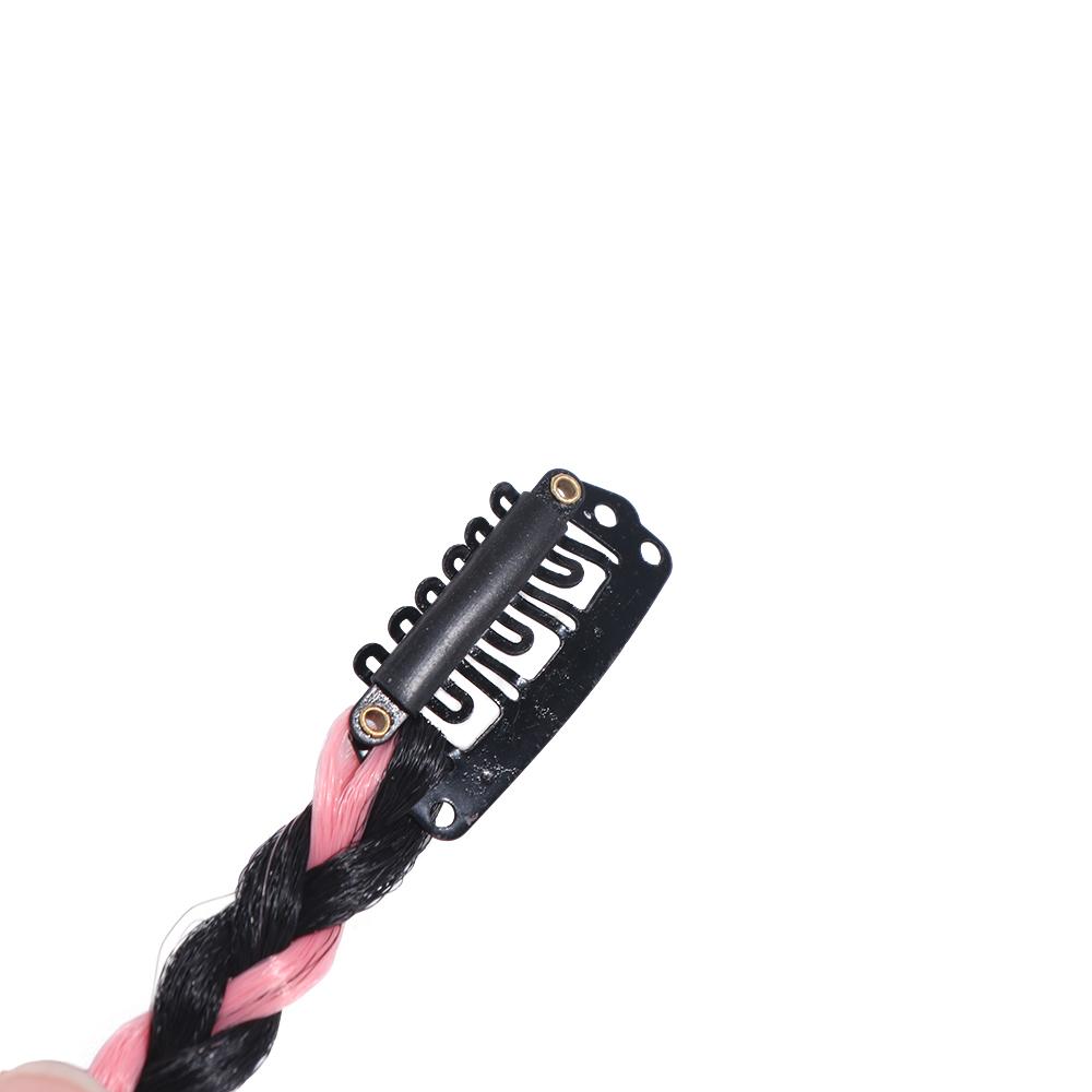 Fashion Twist Braided Hair Rope Clip Hanging Ear-Dye Wig Boxing Braid Hair Pieces  Girls