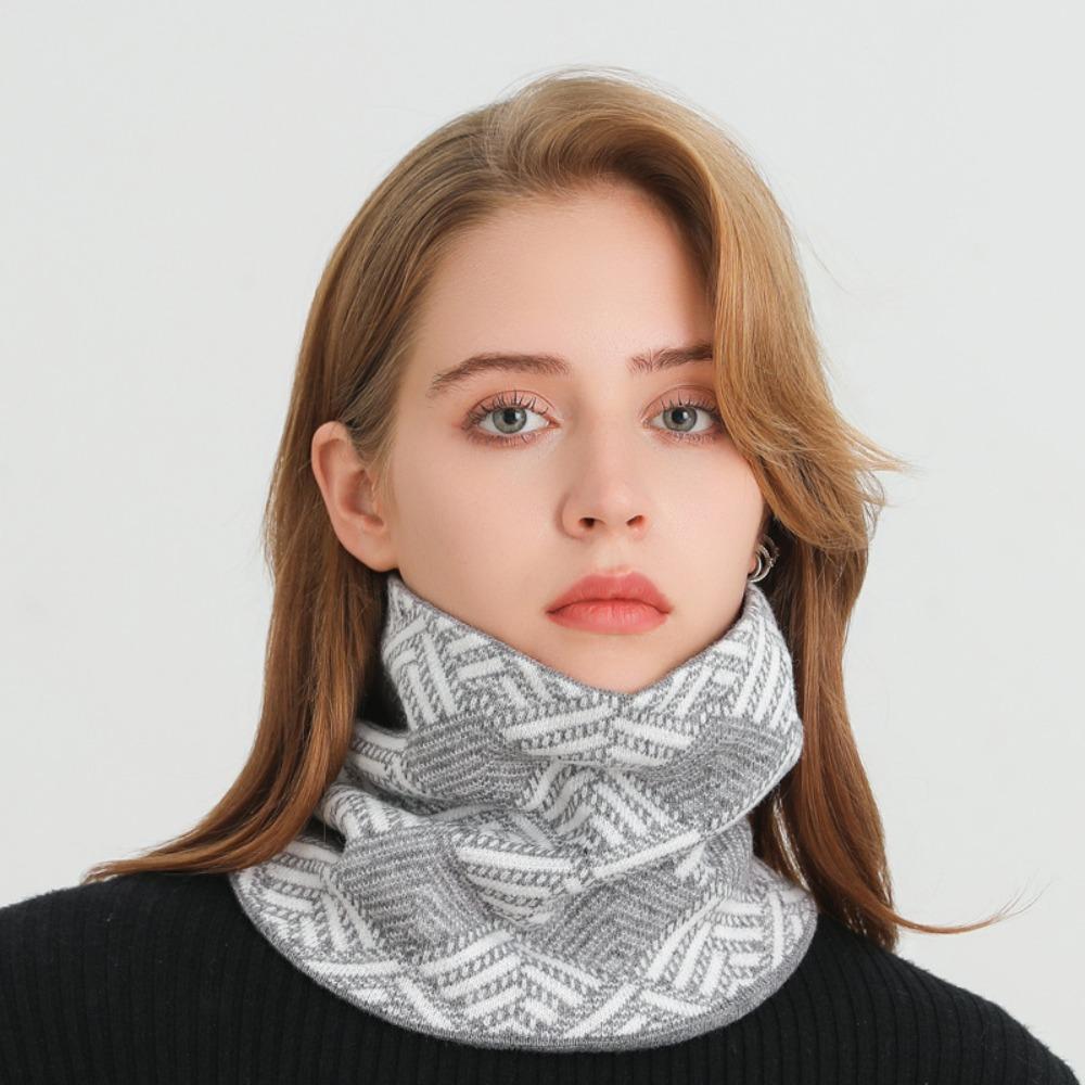 High Quality Fleece Lined Knitted Scarf Double-Layer Warmer Neck Tube Winter Neck Gaiter Thick Soft Riding Mask Woman/Men