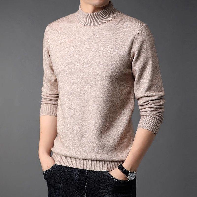 

Heavyweight Thickened Men s Pure Cashmere Half-High Collar Sweater - Winter High-End Knit Base Layer 170/L for 115-130 jin