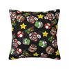 Marios  Game Cartoon Pillow Case Cushion Cover Creative Polyester Decor Pillowcase for Seat 18"