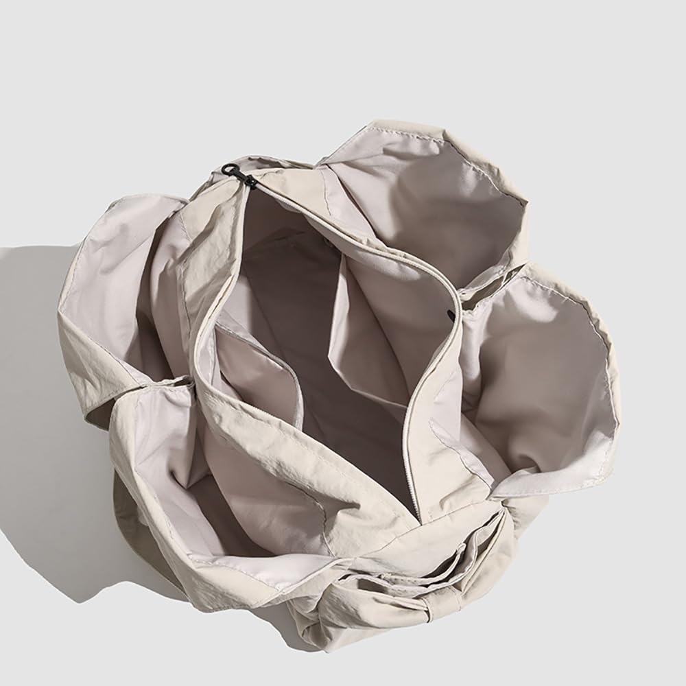 Cedar Eight Women's Multifunctional Nylon Shoulder Bag, Large Capacity, Lightweight, Perfect for Commuting, School, and More, with Side Pockets,