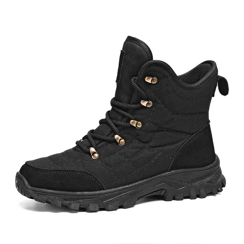 New hiking shoes men's anti-splashing snow boots sports outdoor shoes velvet men's hiking shoes men